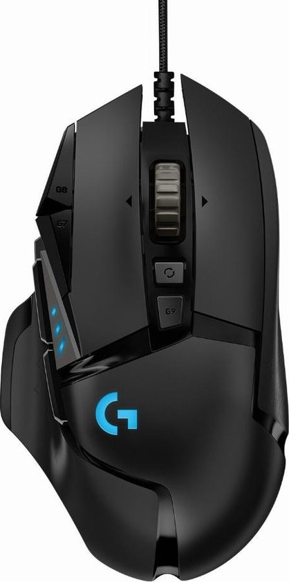 Logitech G502 HERO - Bedrade Gaming Muis - 25.600 DPI - Rechtshandig - Zwart