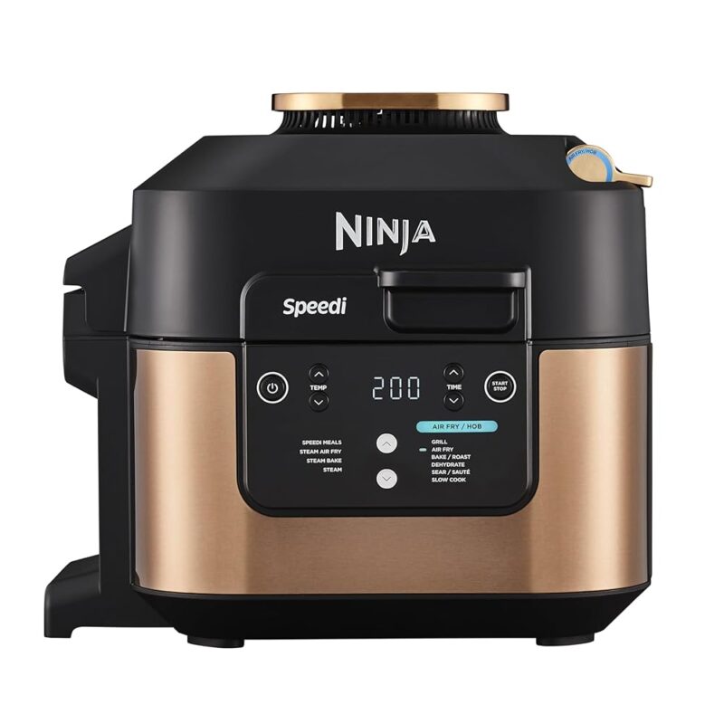 Ninja Speedi 10-in-1 Multicooker, Airfryer en Multicooker, 5,7L, Maaltijden voor 4 in 15 Minuten, Airfryen, Stomen, Grillen, Bakken, Braden, Sauteren, Slow Cooking & Meer, Zwart...